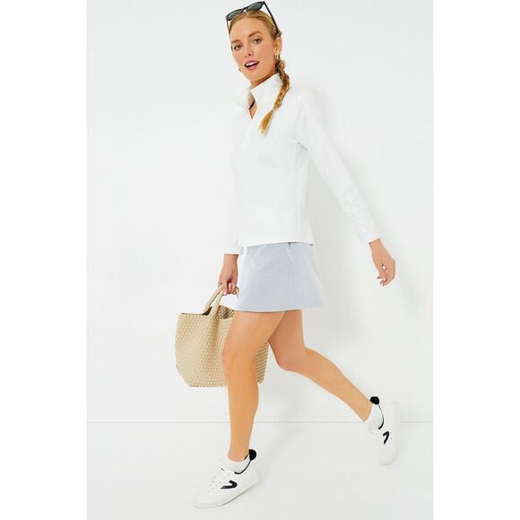 TUCKERNUCK SPORT White Performance Jersey Carver Quarter Zip Tee Size L NWT - Picture 6 of 8